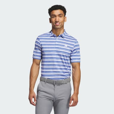 Two-Color Striped Polo Shirt