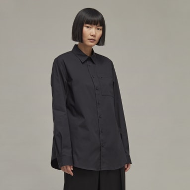 Camisa Classic Chest Logo Button-Down Y-3 Negro Mujer Y-3