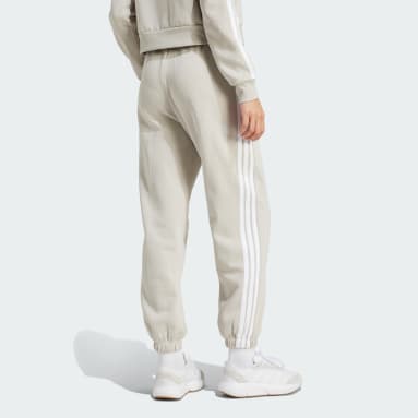 Essentials 3-Stripes Fleece Loose-Fit Pants