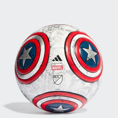 Ballon d'entraînement Marvel MLS Captain America blanc Soccer