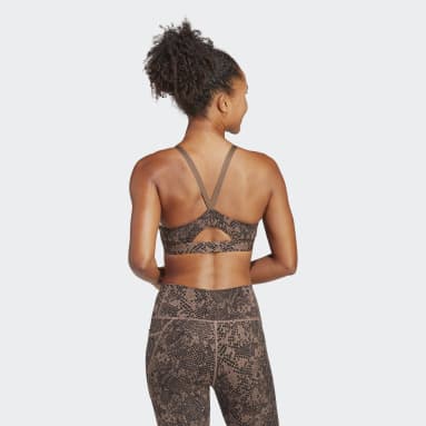 Brown Powerimpact Sport Bra by adidas Originals on Sale