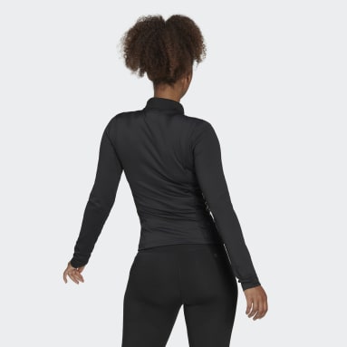 Women Gym & Training Black Hyperglam Training 1/4-Zip Long Sleeve Shirt