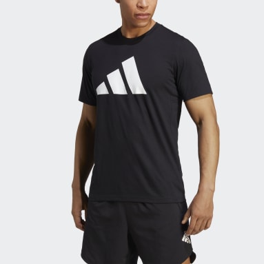 ผู้ชาย Gym & Training สีดำ เสื้อยืดเทรนนิง Train Essentials Feelready Logo