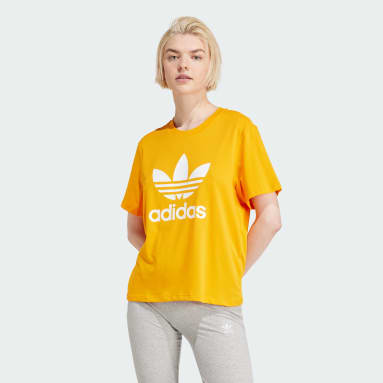 เสื้อยืดทรงบ็อกซี Adicolor Trefoil