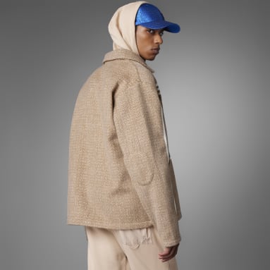 Chamarra Adicolor Heritage Now Collared Zip-Through Café Hombre Originals