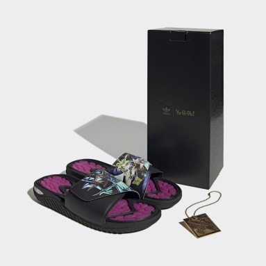 Men Lifestyle Black Reptossage Yu-Gi-Oh! Slides