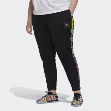 Women Sportswear Black Tiro Pride Track Pants (Plus Size)