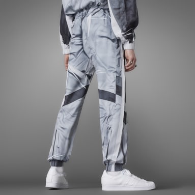 Pantalon de survêtement Blue Version Fabric Block Soccer gris Hommes Originals