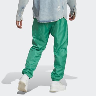 Men Sportswear Green Colorblock Woven Pants