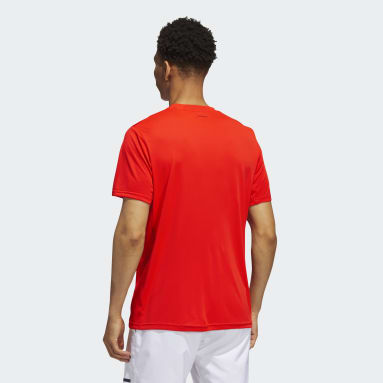 T-shirt Club Tennis 3-Stripes Arancione Uomo Tennis