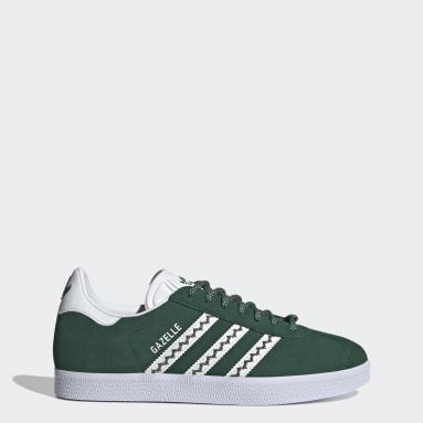 Gazelle Indoor leather-trimmed sneakers in black - Adidas