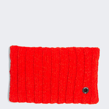 Chenille Cable-Knit hals Rød