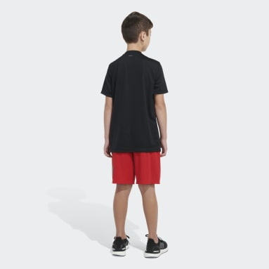 Youth Sportswear Red Essentials Side Logo Shorts