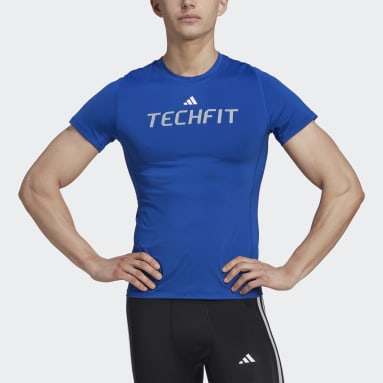Camiseta Techfit Graphic Azul Hombre Fútbol