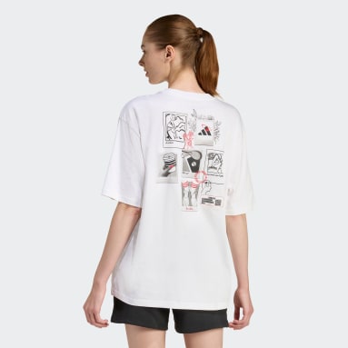 MINI EMBROIDERY OVERSIZED GRAPHIC T-SKJORTE