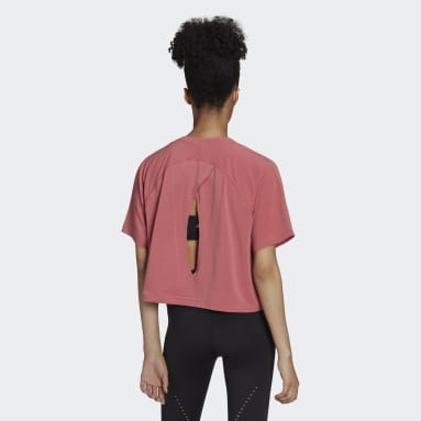 Women Training Red AEROREADY Wrap-Back Tee