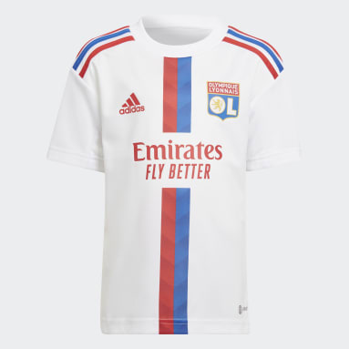 Παιδιά Ποδόσφαιρο Λευκό Olympique Lyonnais 22/23 Home Mini Kit
