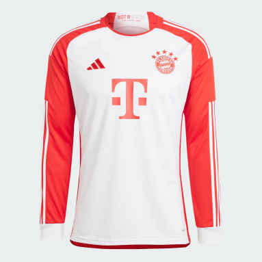 Děti Fotbal bílá Domácí dres FC Bayern 23/24 Long Sleeve Kids