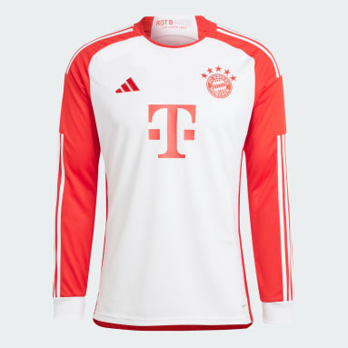 FC Bayern 23/24 Long Sleeve Hjemmetrøye, barn Hvit