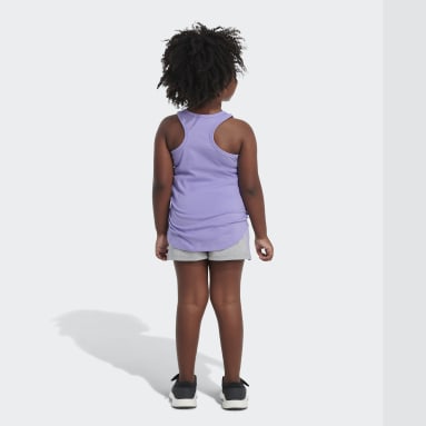 Children Sportswear Purple TANK FT SHORT SET CHI