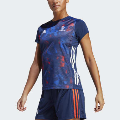 Camiseta Francia Handball Azul Mujer Balonmano