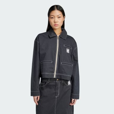 Allover Print Cropped Zipped Jacket