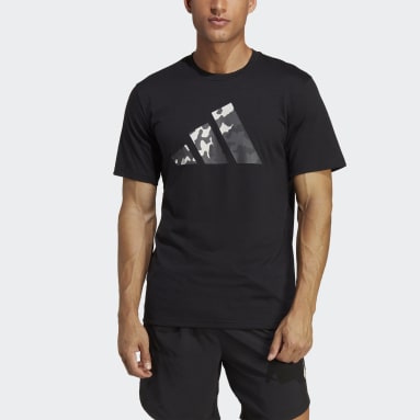 Playera De Entrenamiento Essentials Seasonal Logo Negro Hombre Training