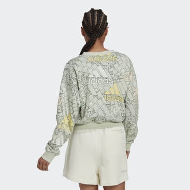 Frauen Sportswear Essentials Multi-Colored Logo Crop Sweatshirt Grün