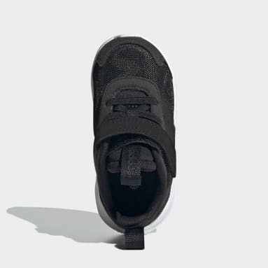 Infants Sportswear Black Ozelle Running Lifestyle Elastic Lace with Top Strap Shoes