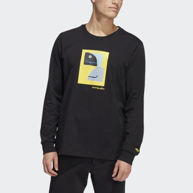 T-shirt à manches longues Shmoofoil Painted noir Hommes Originals