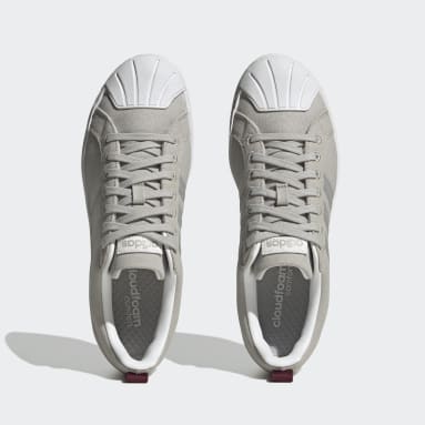 Men Tennis Grey Streetcheck Cloudfoam Lifestyle Low Court Shoes