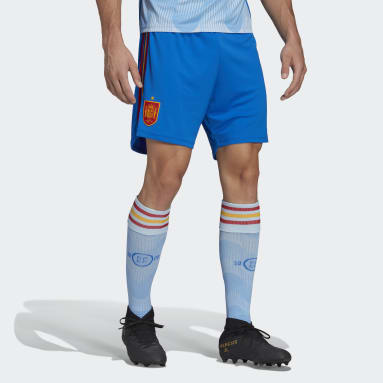Men Football Blue Spain 22 Away Shorts