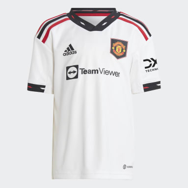 Kinderen Voetbal wit Manchester United 22/23 Mini Uittenue