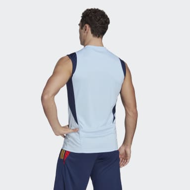 Maillot sans manches Espagne Tiro 23 Bleu Hommes Football
