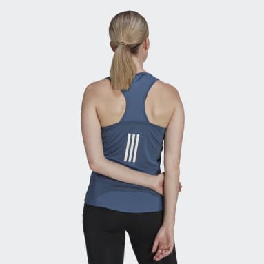 Playera sin Mangas de Running Own the Run Azul Mujer Running