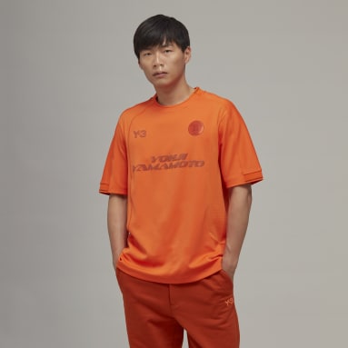Y-3 Orange Y-3 Soccer Short Sleeve Tee