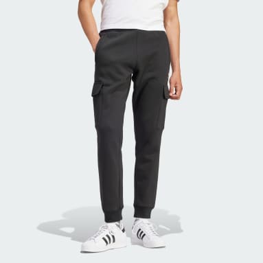Men Sportswear Black Trefoil Essentials Cargo Pants