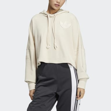 Beige adidas hot sale hoodie womens
