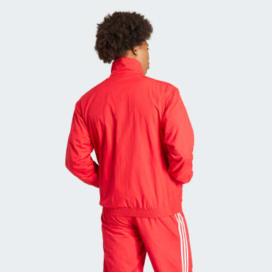 adidas Men's Lifestyle Adicolor Woven Firebird Track Top - Red 