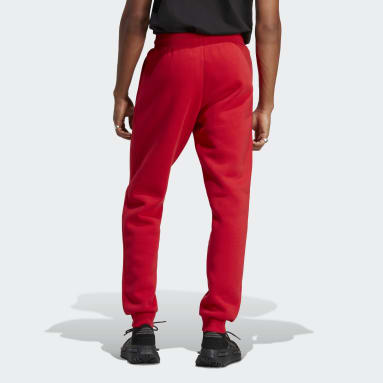 Adidas Waterproof Tracksuit Bottoms - Red - S – Headlock