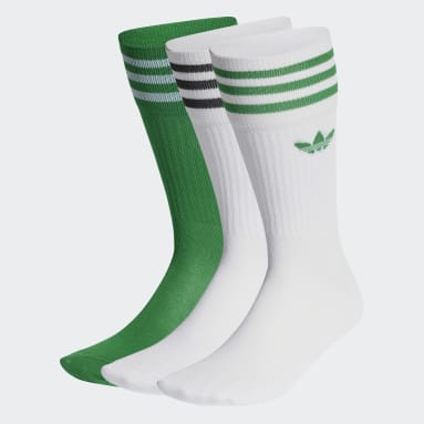 Originals White Solid Crew Socks 3 Pairs