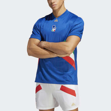 Heren Voetbal blauw Italië Icon Voetbalshirt