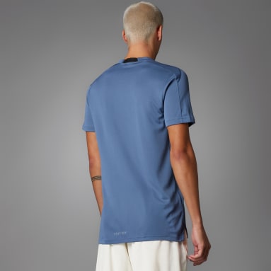 ผู้ชาย เทรนนิง สีน้ำเงิน เสื้อยืด Designed for Training HIIT Workout HEAT.RDY