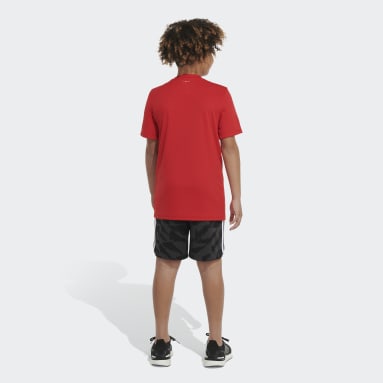 Youth Training Black AEROREADY® Elastic Waistband All Over Print Soccer Celebration Shorts
