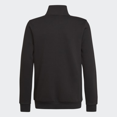 키즈 Lifestyle Black 아디컬러 하프집 스웨트셔츠