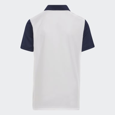 Youth 8-16 Years Golf Blue Camo-Printed Golf Polo Shirt