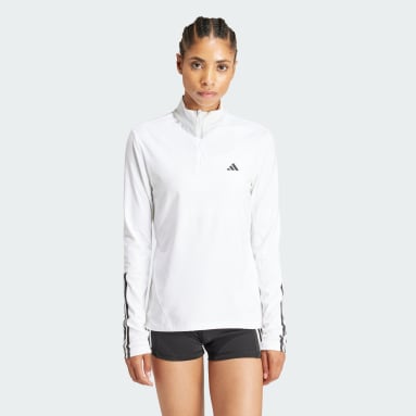 Sudadera Hyperglam Training Quarter-Zip Blanco Mujer Gimnasio Y Entrenamiento