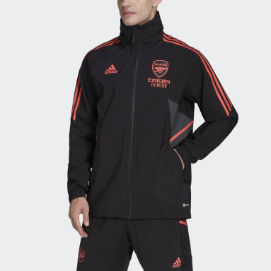 und Fitnesskleidung Hoodies adidas Synthetik FC Arsenal Tiro Präsentationsjacke in Schwarz für Herren Training Herren Bekleidung Sport- 