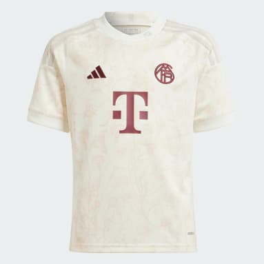 Kinderen Voetbal wit FC Bayern München 23/24 Derde Shirt Kids
