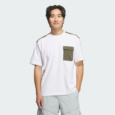 シティエスケープ ルーズフィット ファブリックミックス 半袖ポケットTシャツ